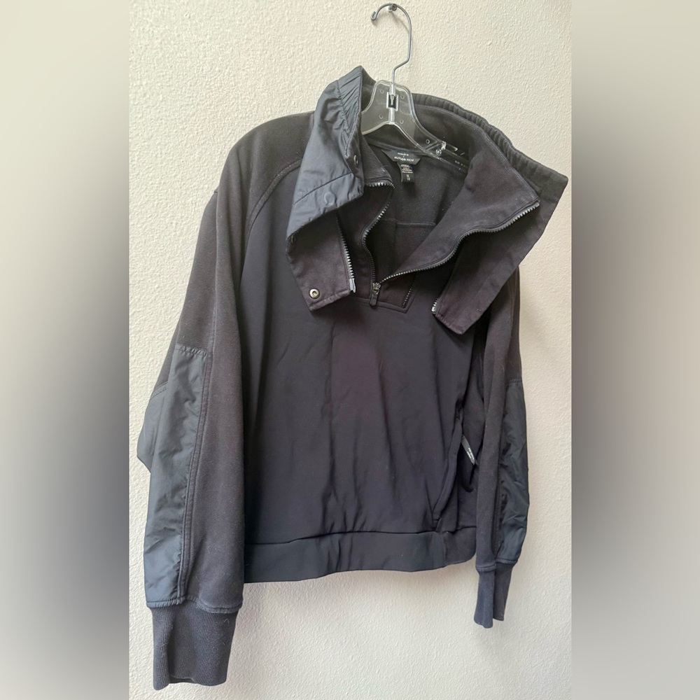 Athleta x Allyson Felix Legend Hybrid Sweatshirt Black Women’s Size XL - Picture 4 of 13